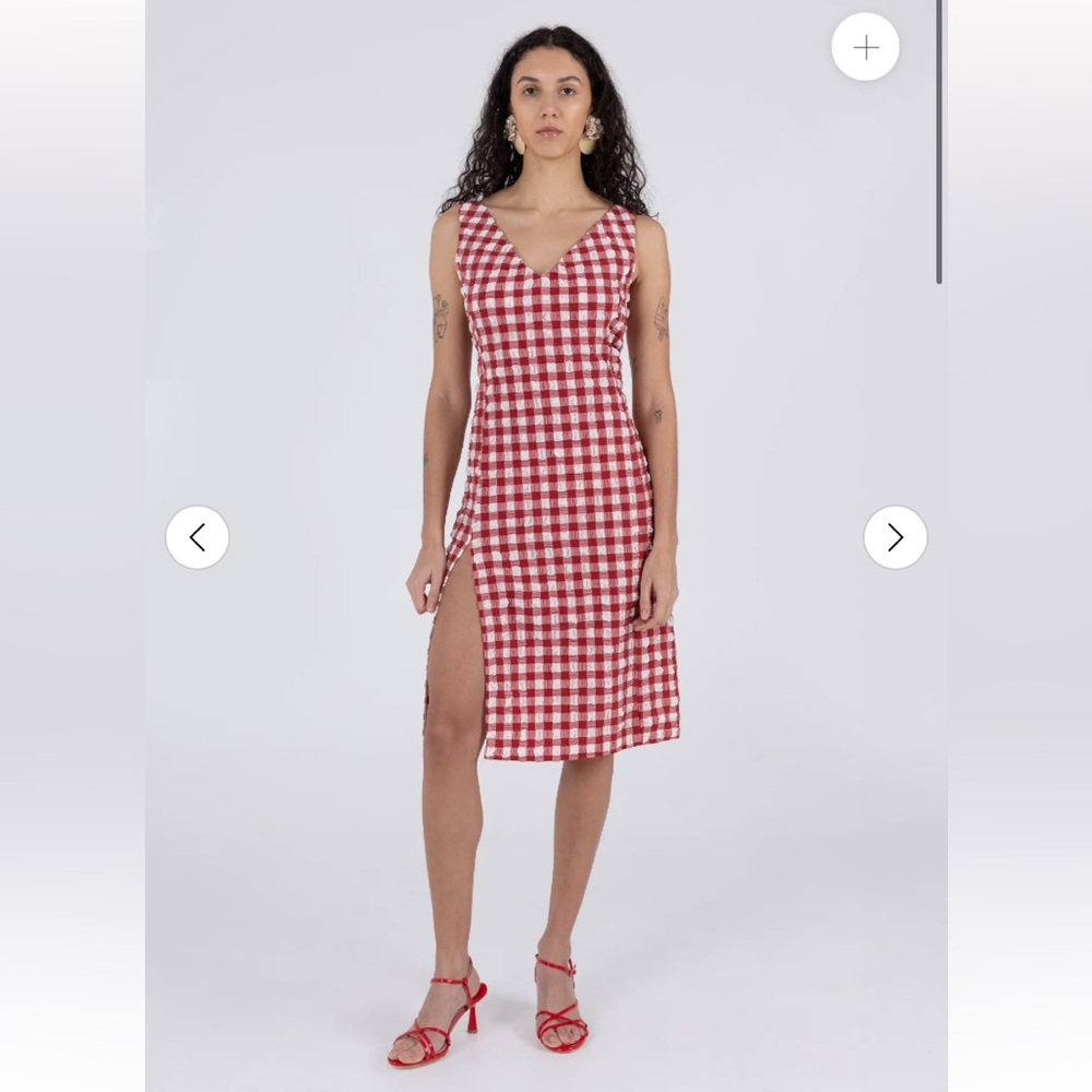 CAMILLA - Lipstick Check Dress - WRAY - 1x (xxl)